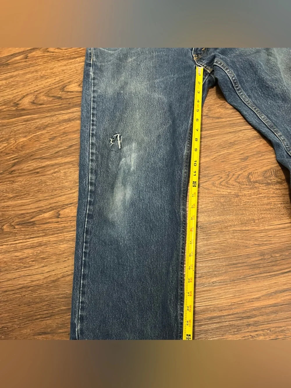 Levi’s vintage Straight-Leg Faded Blue Denim Jeans 36x32 - Picture 10 of 11